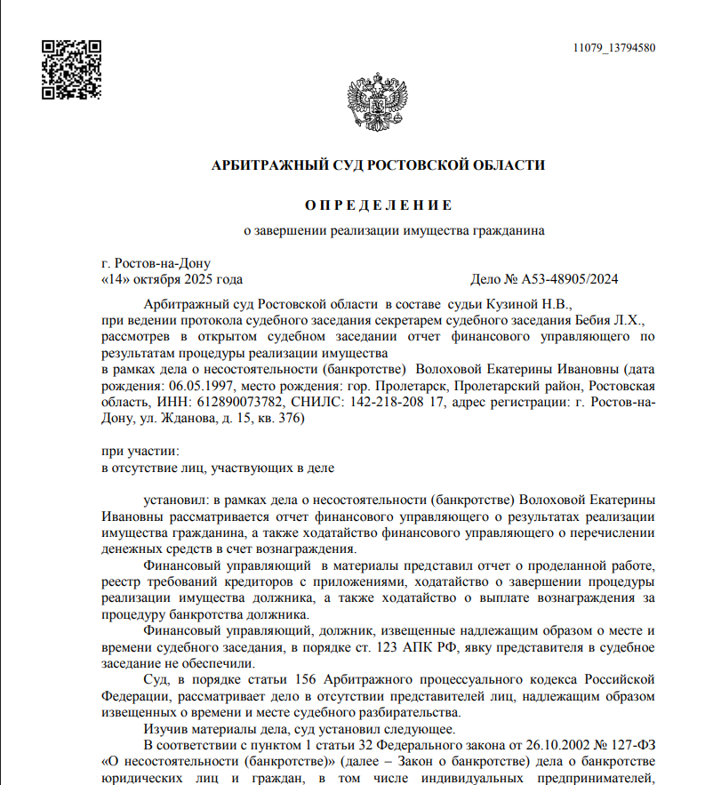 Скриншот дела А53-48905/2024